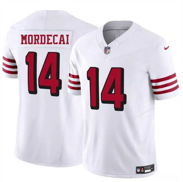 Men & Women & Youth San Francisco 49ers #14 Tanner Mordecai New White 2025 F.U.S.E. Vapor Untouchable Limited Stitched Jersey